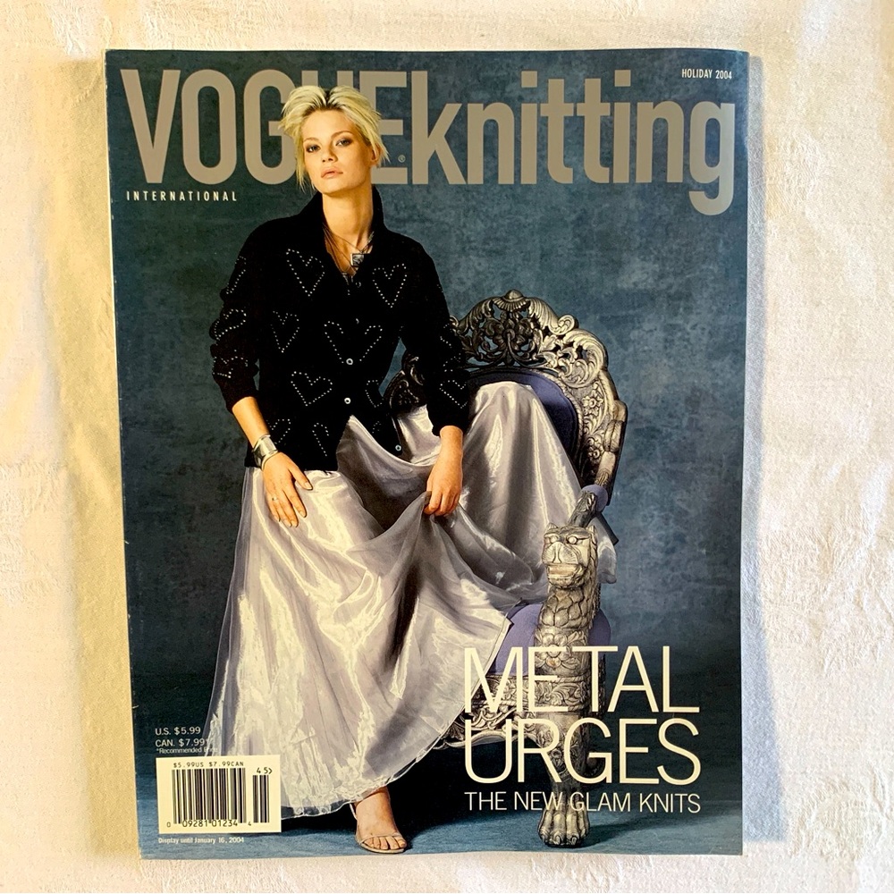VOGUE Knitting International Knit Patterns Magazine Metal Urges Glam Knits 2004